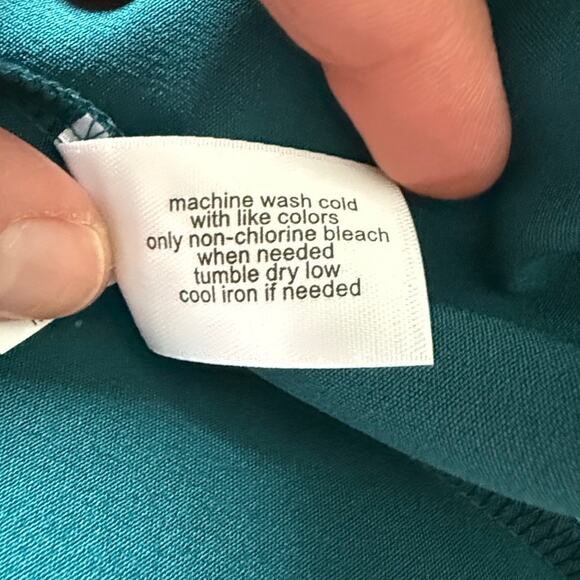 Lane Bryant Aqua Teal Short Sleeve Tie Waist Blouse Women’s 16 - Picture 6 of 9